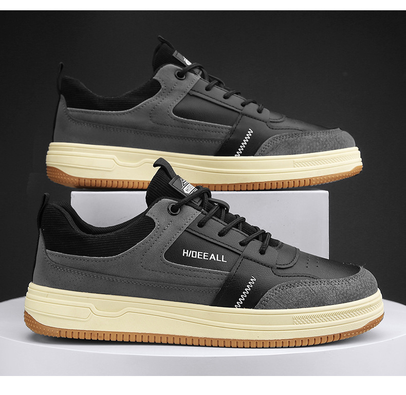 Men's Colorblock Lace-Up Casual Shoes detail 9