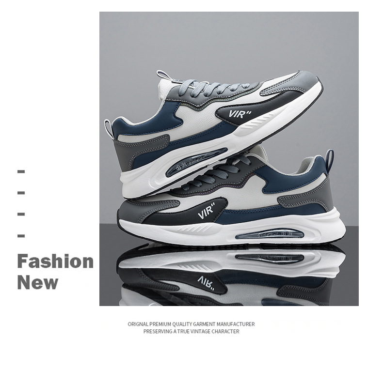 Men's Colorblock Cushioned Lace-Up Sneakers detail 8