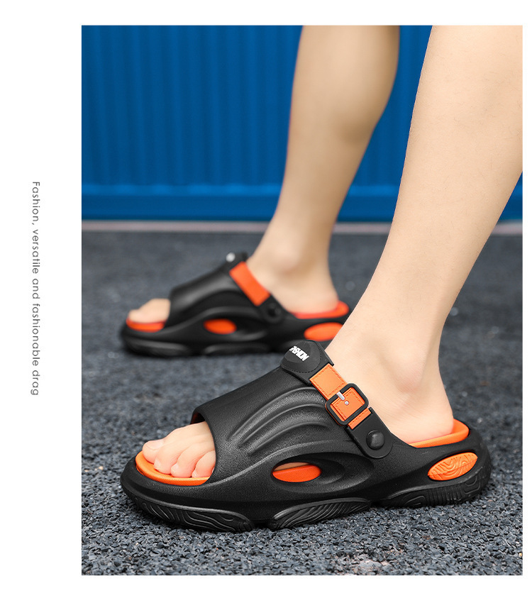 Chaussons légers en EVA pour hommes à bout ouvert et amorti detail 5