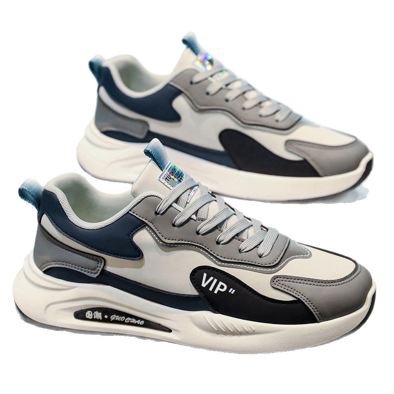 Scarpe casual da uomo stringate e ammortizzate con motivo color block 6