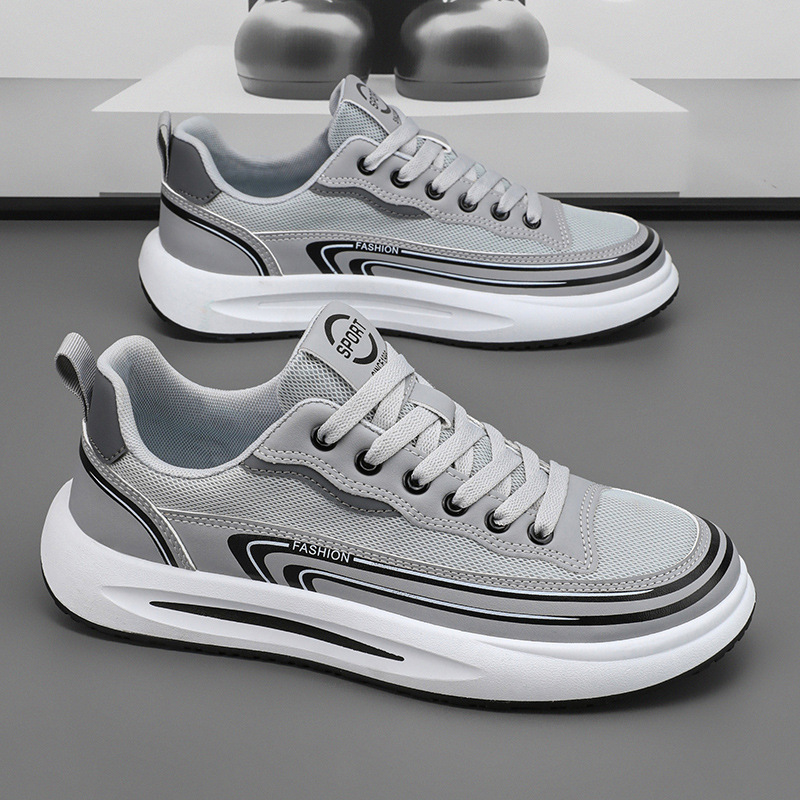Sneakers casual da uomo traspiranti in mesh con lacci detail 1