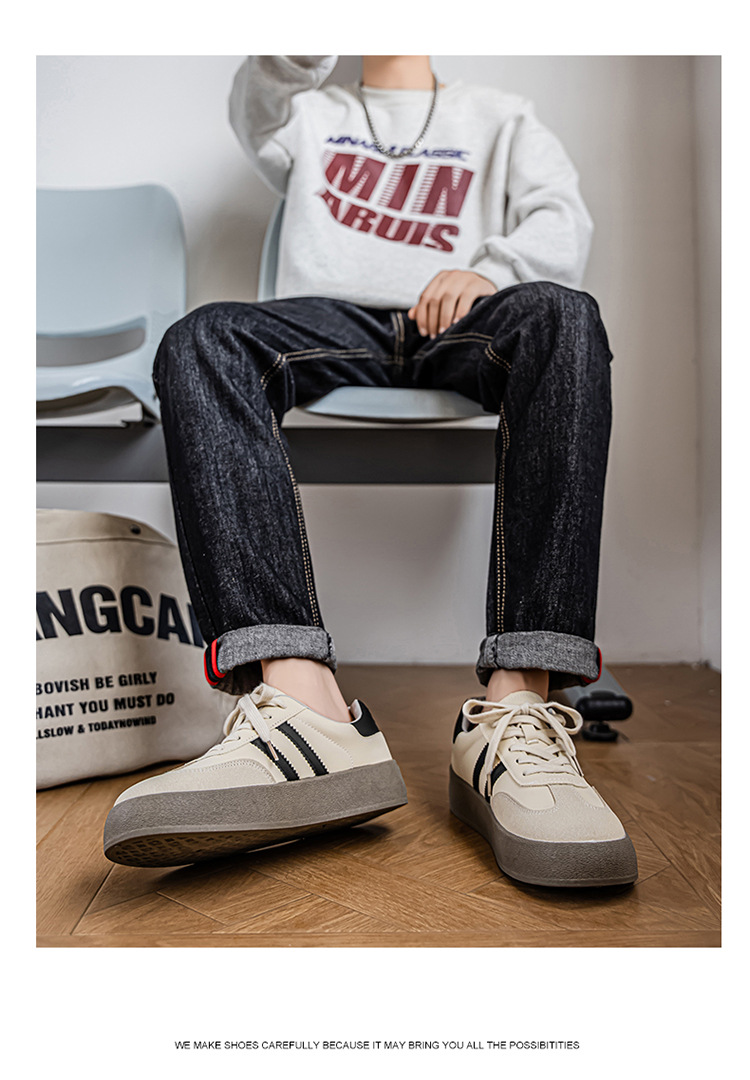 Men's Retro Colorblock Platform Skate Shoes detail 9