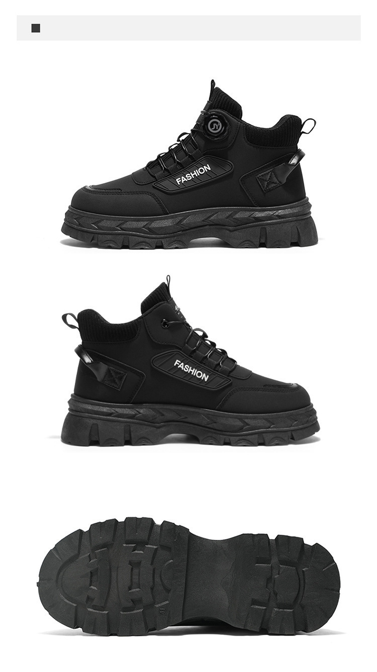 Botas con plataforma antideslizantes de piel PU para hombre detail 7