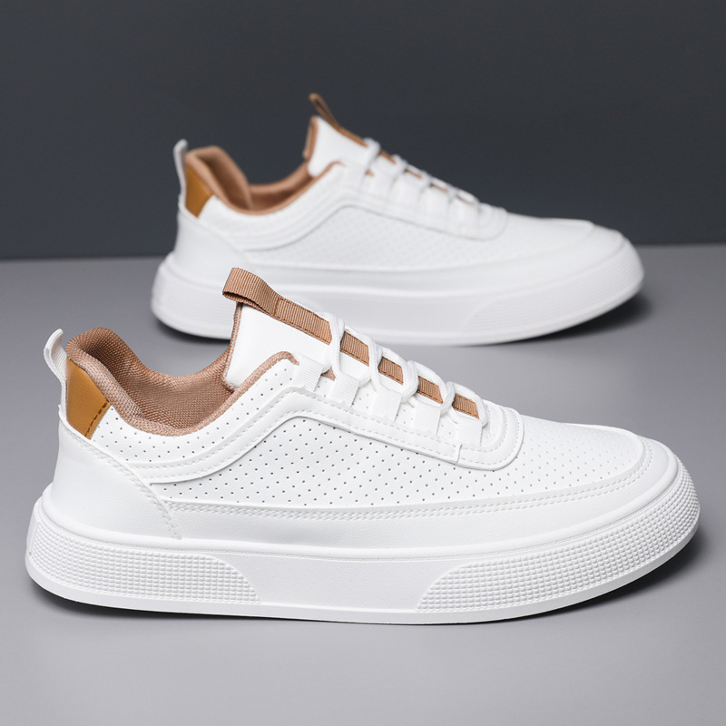 Men's Breathable Perforated Lace-Up Casual Shoes 3