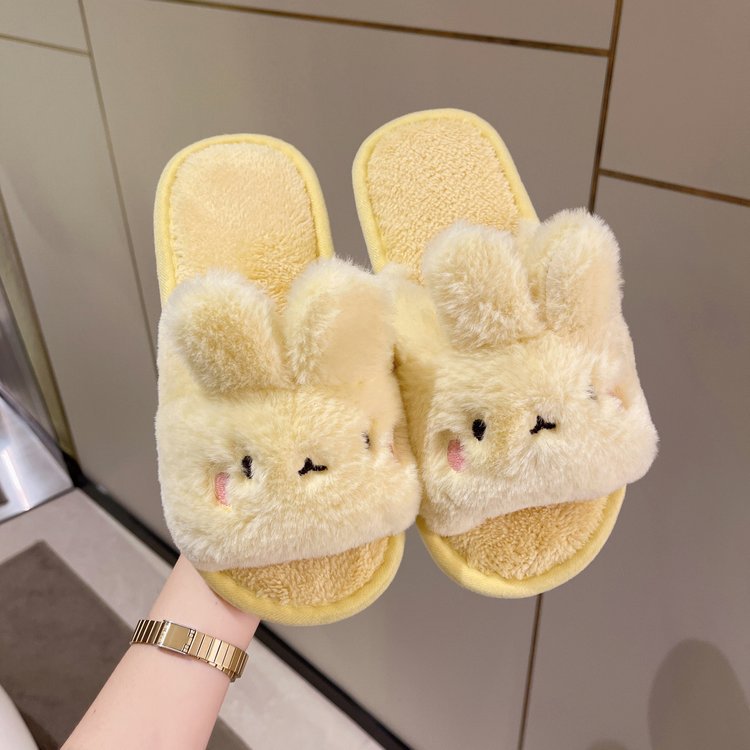 Women's Cozy Plush Open-Toe Slippers detail 4