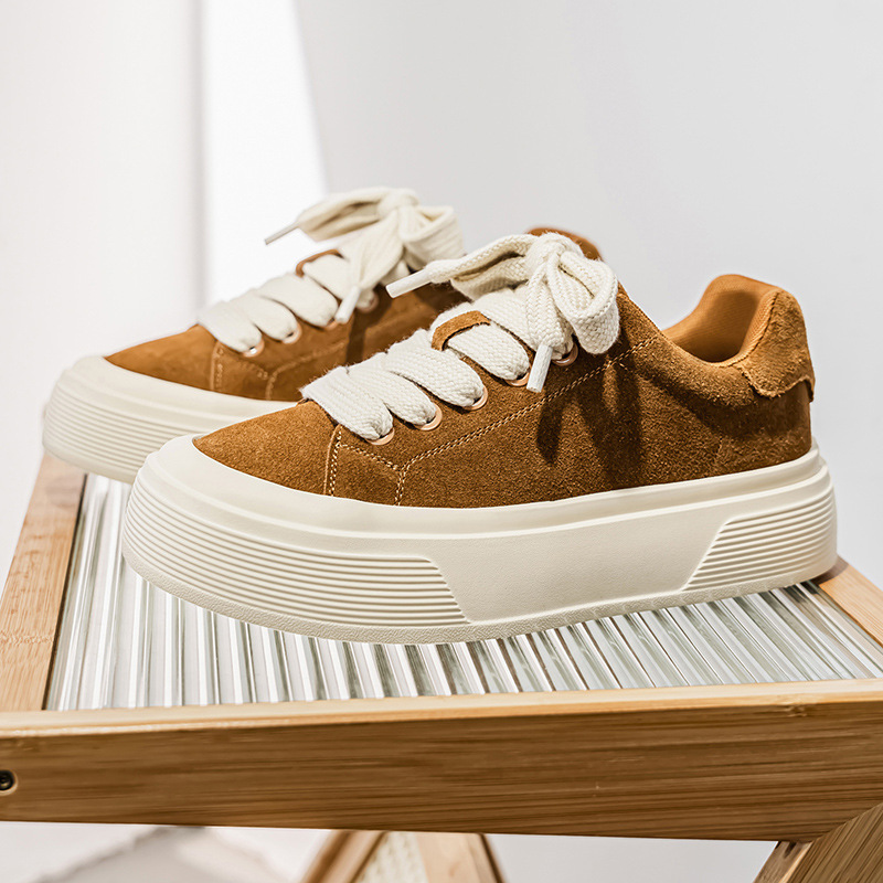 Herren Plateau-Freizeitschuhe aus Wildleder mit Schnürung detail 18