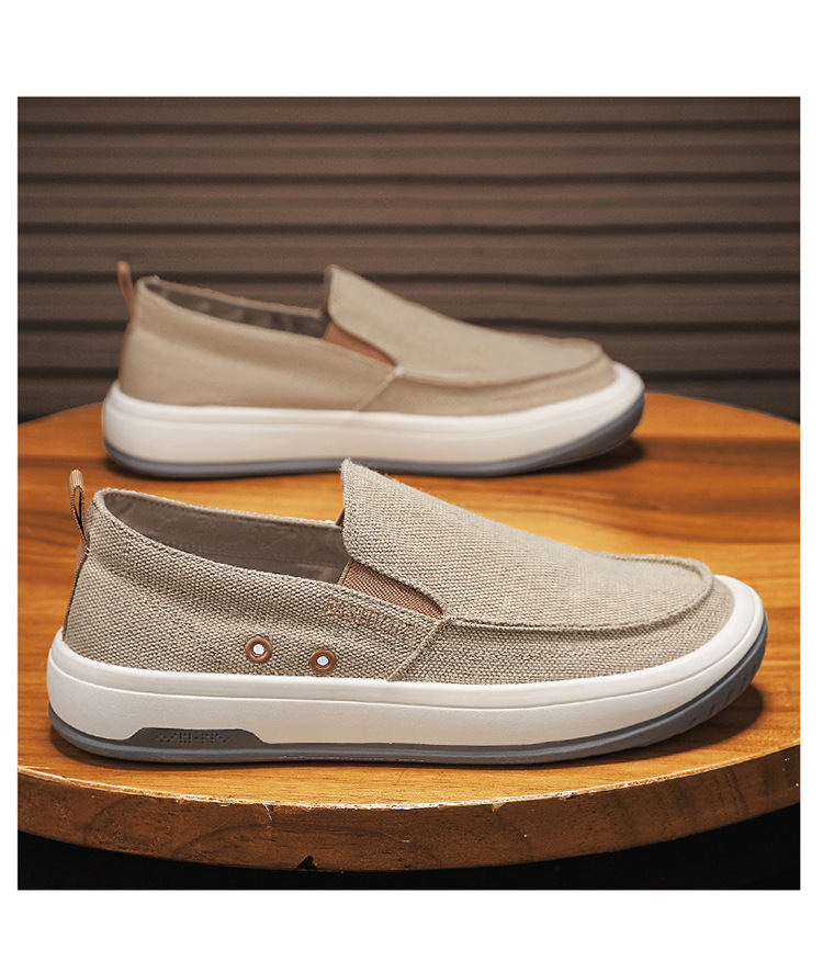 Men's Breathable Canvas Slip-On Casual Shoes detail 12