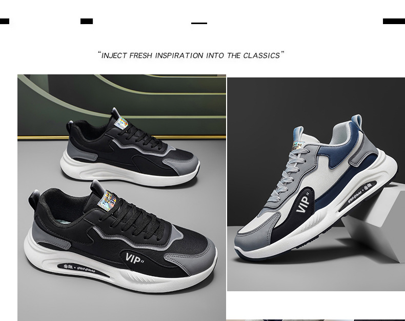 Scarpe casual da uomo stringate e ammortizzate con motivo color block detail 2
