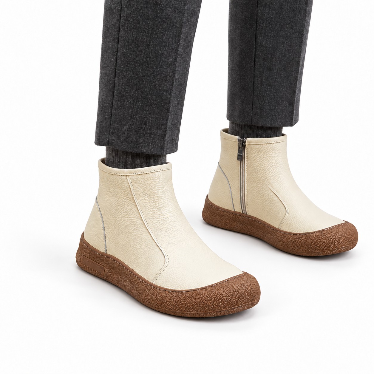 Women's Full-Grain Leather Side-Zip Ankle Boots 2