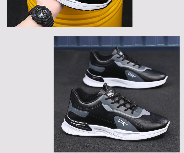 Men's Colorblock Cushioned Lace-Up Casual Sneakers detail 13