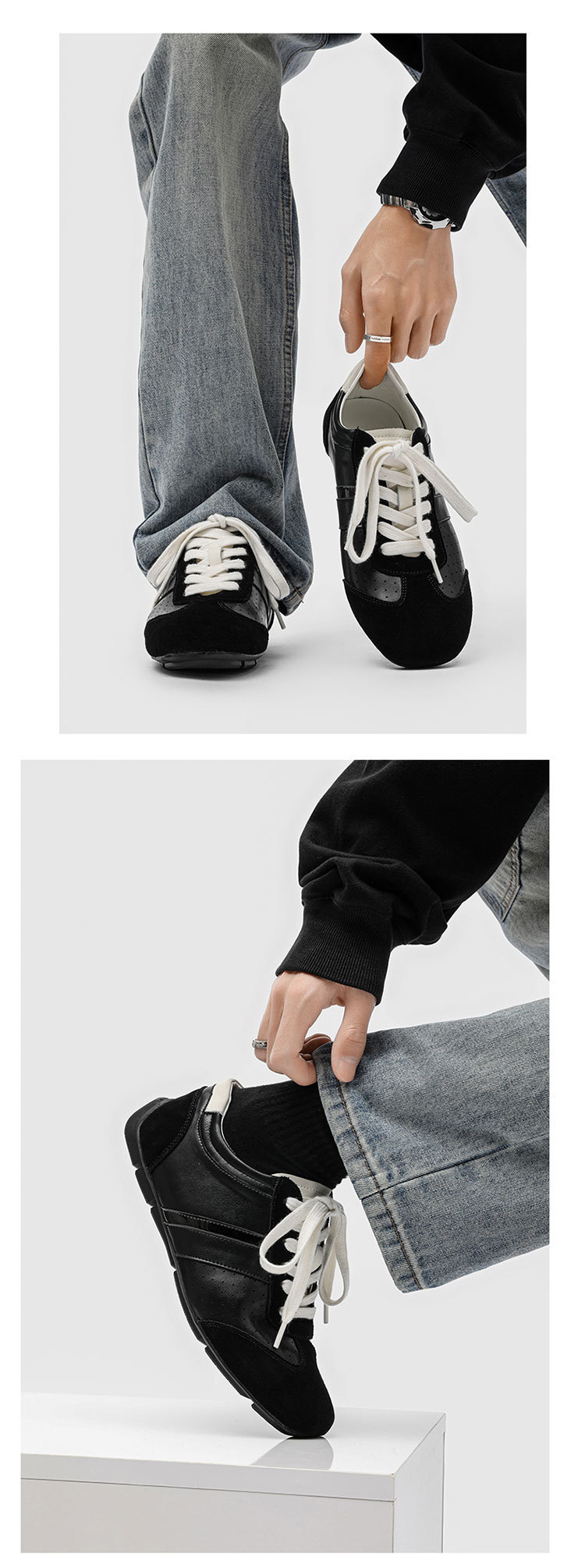 Atmungsaktive, leichte Freizeitschuhe für Herren mit Schnürung detail 6