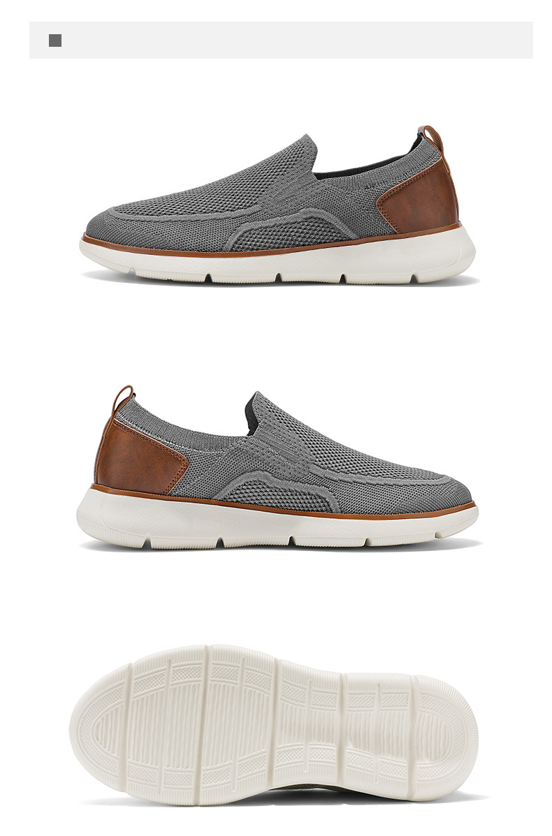 Atmungsaktive Strick-Slip-On-Freizeitschuhe für Herren detail 14