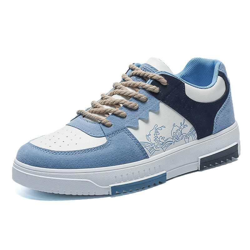 Skateschoenen voor heren met grafische print en vetersluiting 6