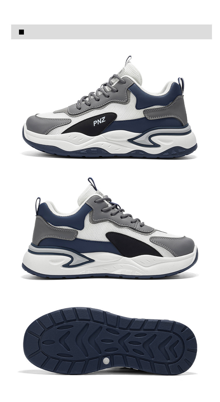 Sneakers casual da uomo traspiranti con plateau e colorblock detail 13