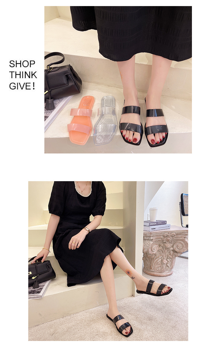 Waterdichte lichte platte instap-badslippers sandalen voor dames detail 3