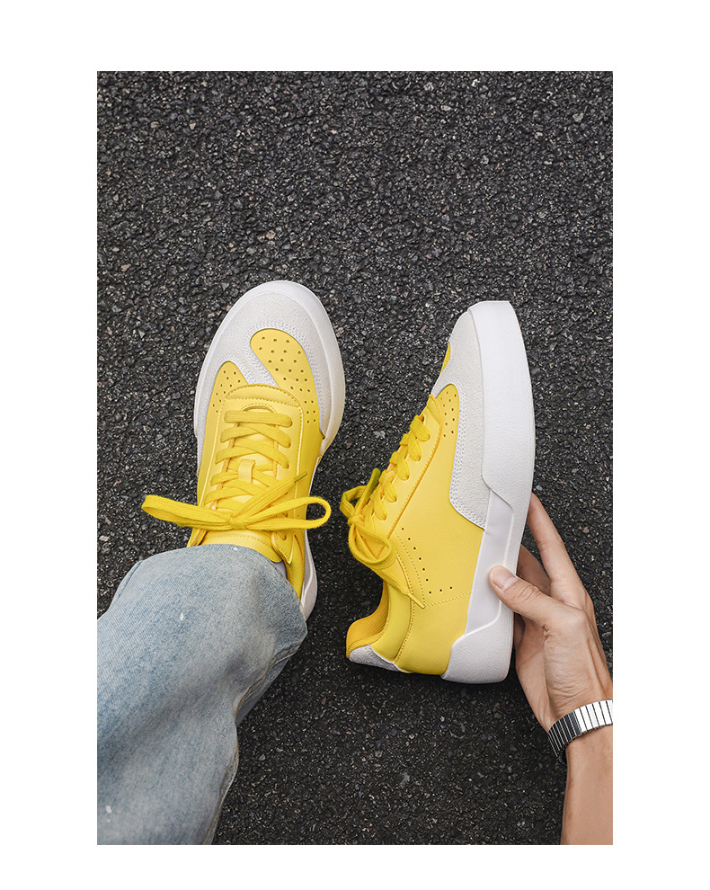 Chaussures casual à lacets respirantes pour homme au design colorblock detail 8