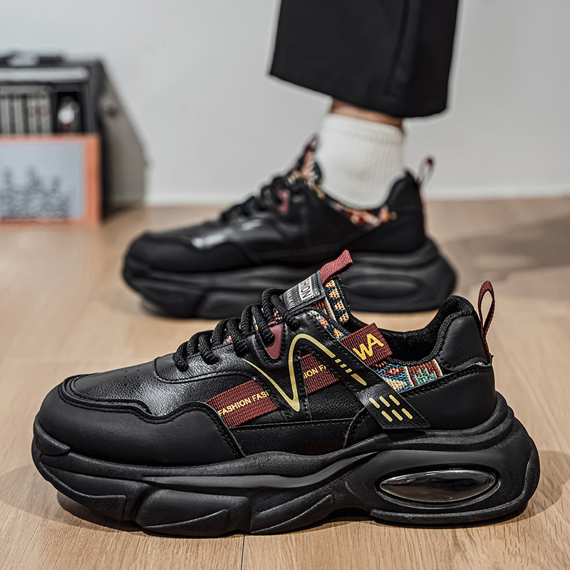 Sneakers casual da uomo stringate con plateau e ammortizzazione 4