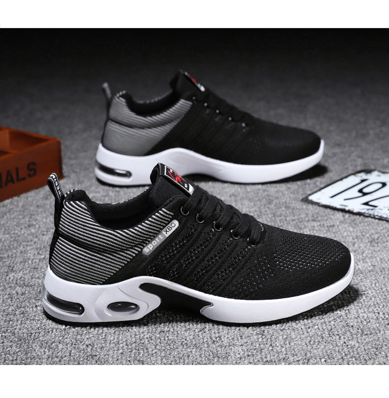 Men's Breathable Cushioned Lace-Up Running Shoes detail 7