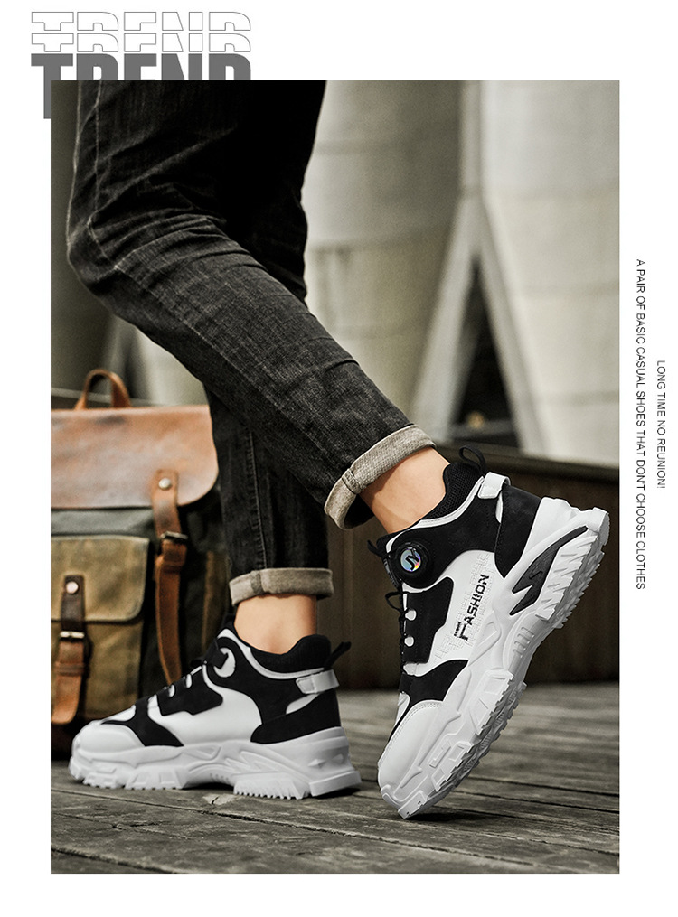 Chaussures casual à plateforme antidérapantes pour homme style colorblock detail 9