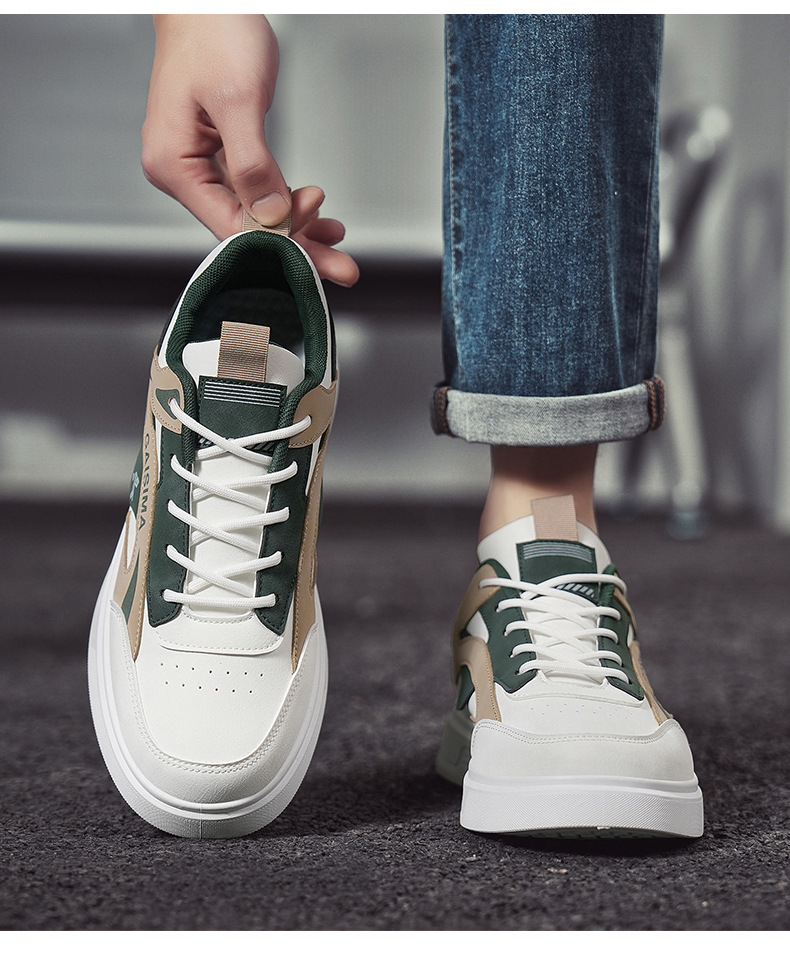 Scarpe casual da uomo stringate e traspiranti con design color block detail 6