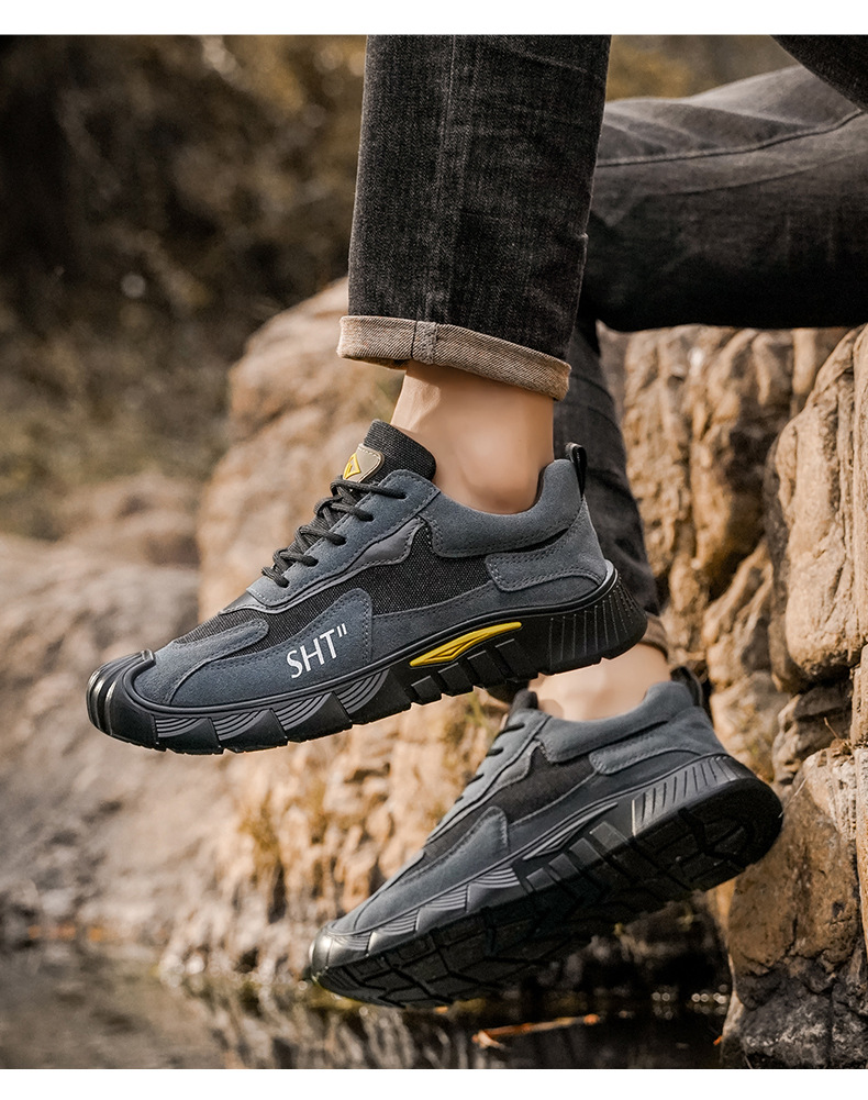 Chaussures casual pour hommes respirantes à lacets style color-block detail 11