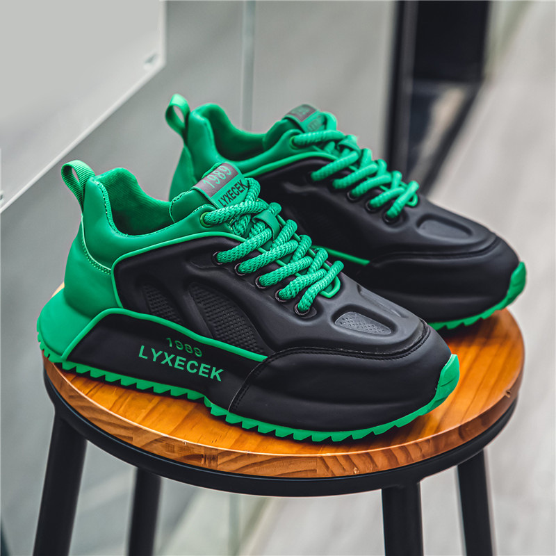 Sneakers casual stringate da uomo color block 5