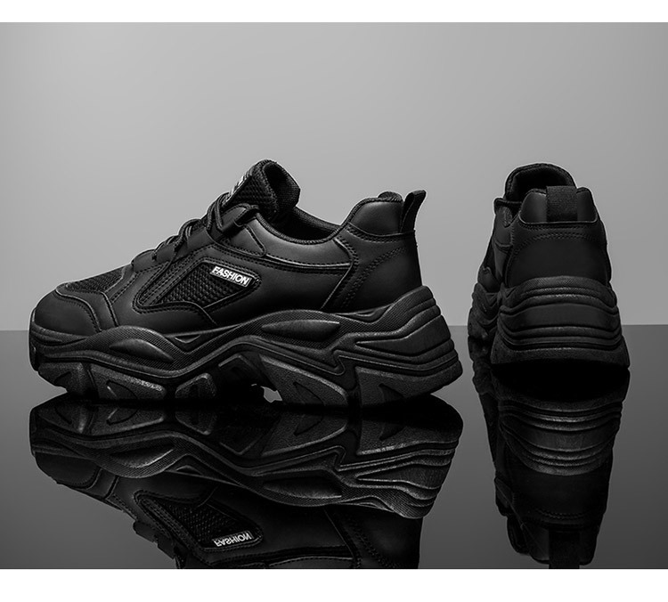Baskets casual à plateforme et lacets pour homme respirantes detail 12