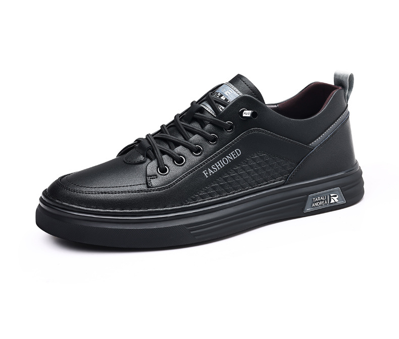 Leichte PU-Leder Freizeitschuhe für Herren mit Schnürung detail 5
