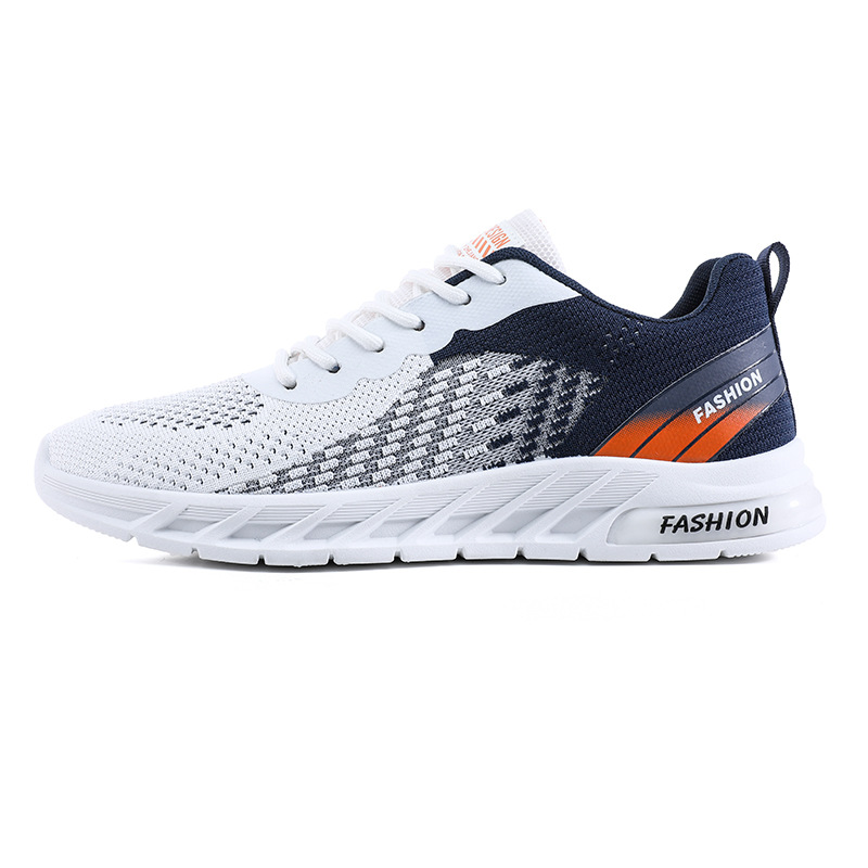 Men's Breathable Mesh Lace-Up Running Shoes detail 1