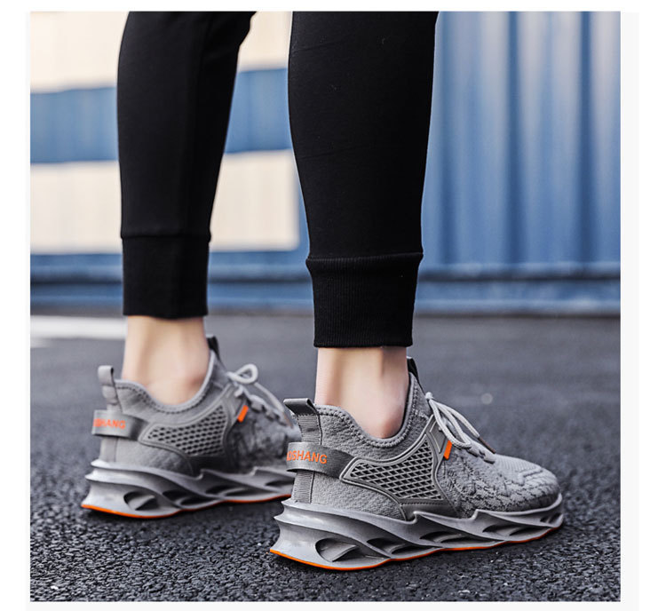 Men's Breathable Knit Cushioned Running Shoes detail 4